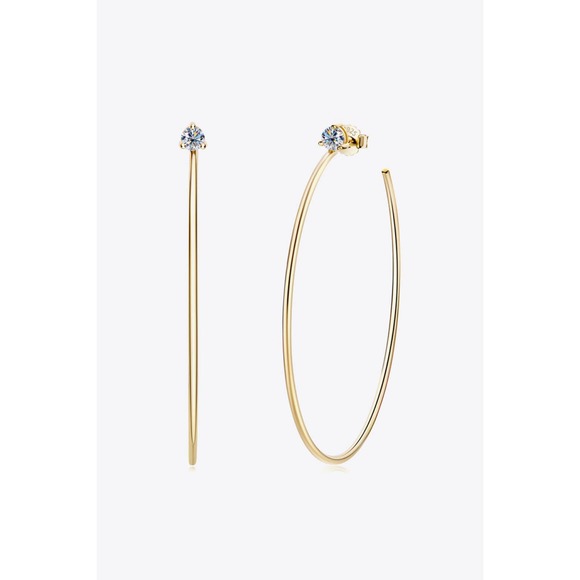 So Lovrie Jewelry - 💥Moissanite Diamond 925 Sterling Silver Big Hoop Earrings in Gold & Silver